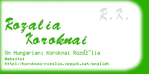 rozalia koroknai business card